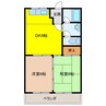 メゾンリビエール 2DKの間取り