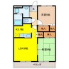 エクセレントハイツ２号館 2LDKの間取り