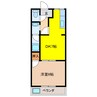 レジデンス大島 1DKの間取り