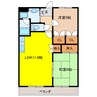 プレステージセレナ 2LDKの間取り