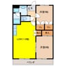 プレステージセレナ 2LDKの間取り
