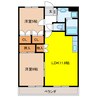 プレステージセレナ 2LDKの間取り