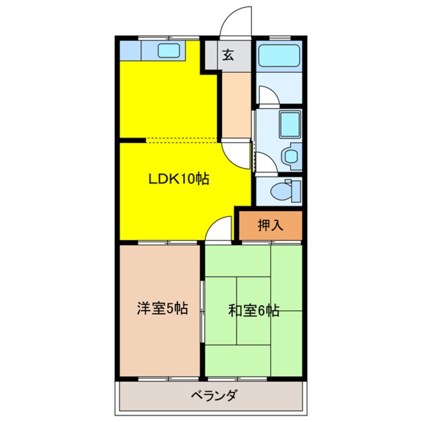 間取図 メゾンブランシェヨシダ　Ｂ