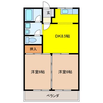 間取図 加賀野コーポⅡ