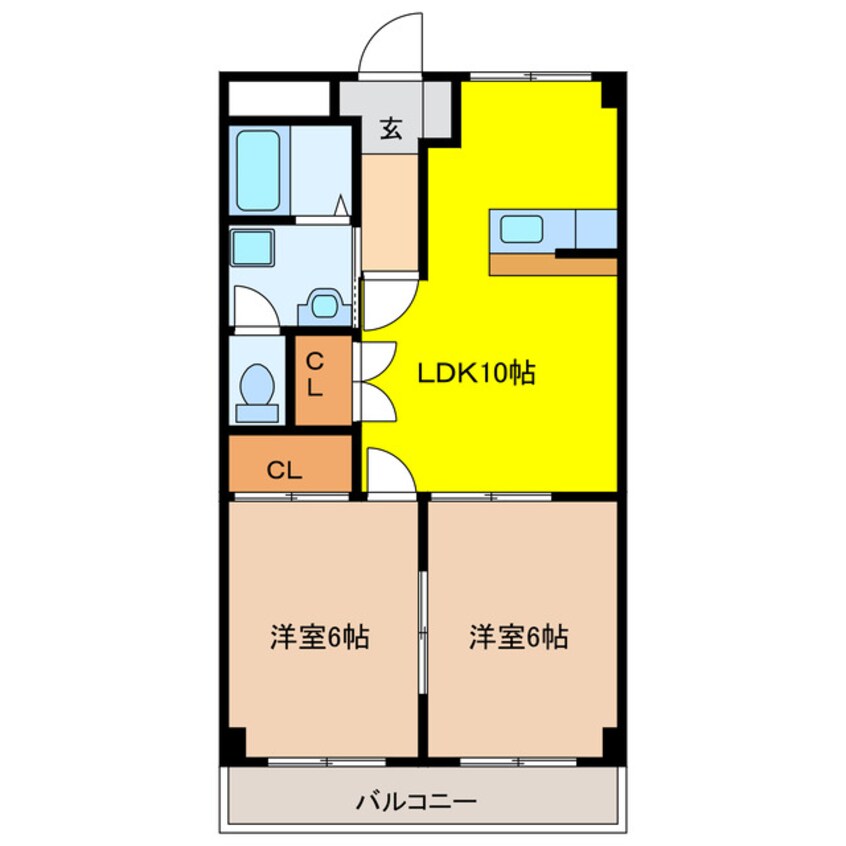 間取図 メゾンはなみずきＤ