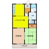 リバティはやのＡ 2LDKの間取り