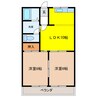 メゾンドジョイフル 2LDKの間取り