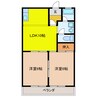 メゾンドジョイフル 2LDKの間取り