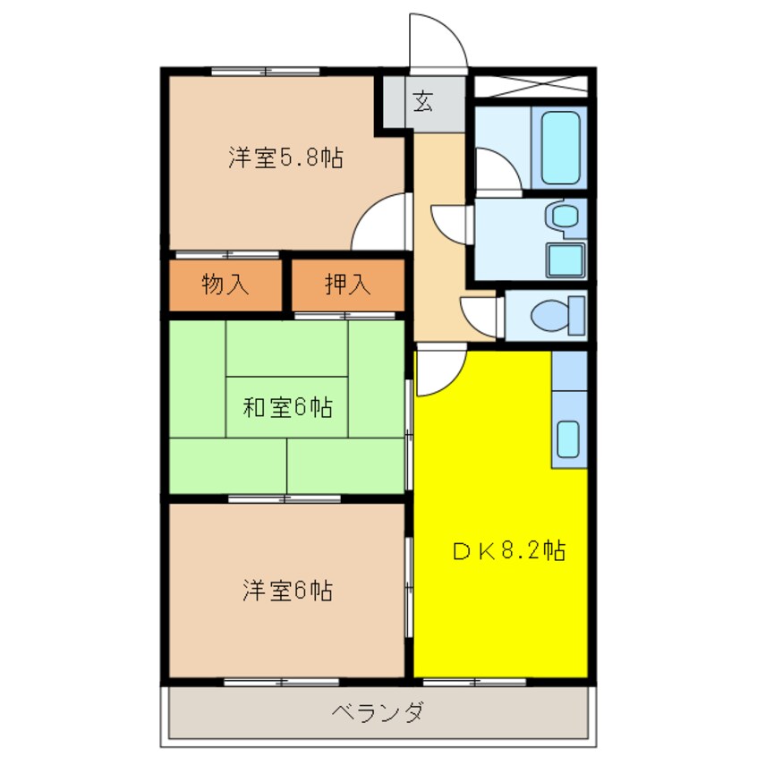 間取図 エクセレントハイツ1号館