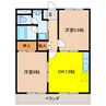サンシャインヒロＡ 2DKの間取り