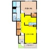 アルシオーネ・コート　B 1LDKの間取り