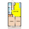 ロイヤルハイツ廣瀬100 2LDKの間取り