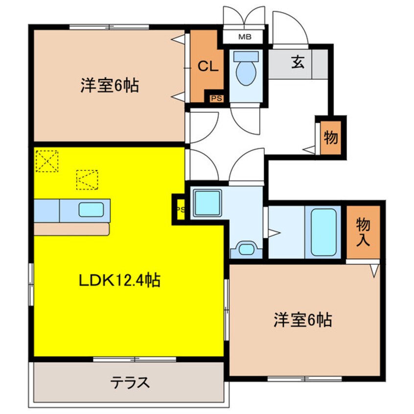 間取図 アヴニールエテルネル　Ａ