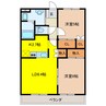 エバーハイツＹＡＳＵＤＡ 2LDKの間取り