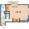 レセンテ花水木Ａ 1Rの間取り