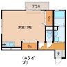 レセンテ花水木Ａ 1Rの間取り