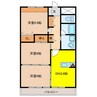 アネックス華　アクア 3DKの間取り