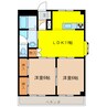 サンフォレスト弐番館 2LDKの間取り
