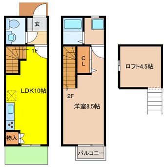 間取図 プラッサムコート羽衣　Ｆ