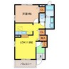 マロン 1LDKの間取り