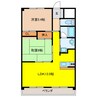 エスポワール本今 2LDKの間取り