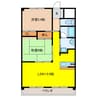 エスポワール本今 2LDKの間取り
