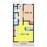 フォレスト 1LDKの間取り