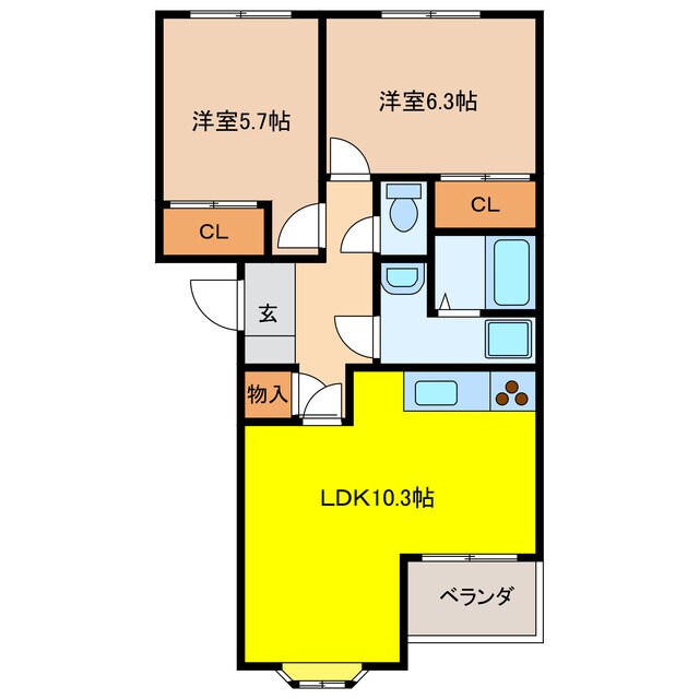 間取り図 エーデルワイスⅡ