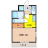 プレシャス 1Kの間取り