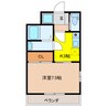 プレシャス 1Kの間取り