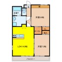 リバーズマンション築捨Ⅱの間取図