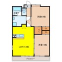 リバーズマンション築捨Ⅱの間取図
