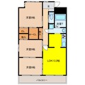 リバーズマンション築捨Ⅱの間取図