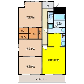 間取図 リバーズマンション築捨Ⅱ