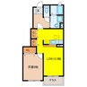 フィオーレ勝山Ｂ 1LDKの間取り