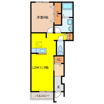 間取図 クレデヴェールＢ