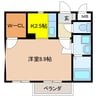 サニーウェル 1Kの間取り