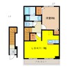ルシェルブルー 1LDKの間取り