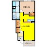 マロンⅡＡ 1LDKの間取り