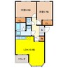 グリーンパーク 2LDKの間取り