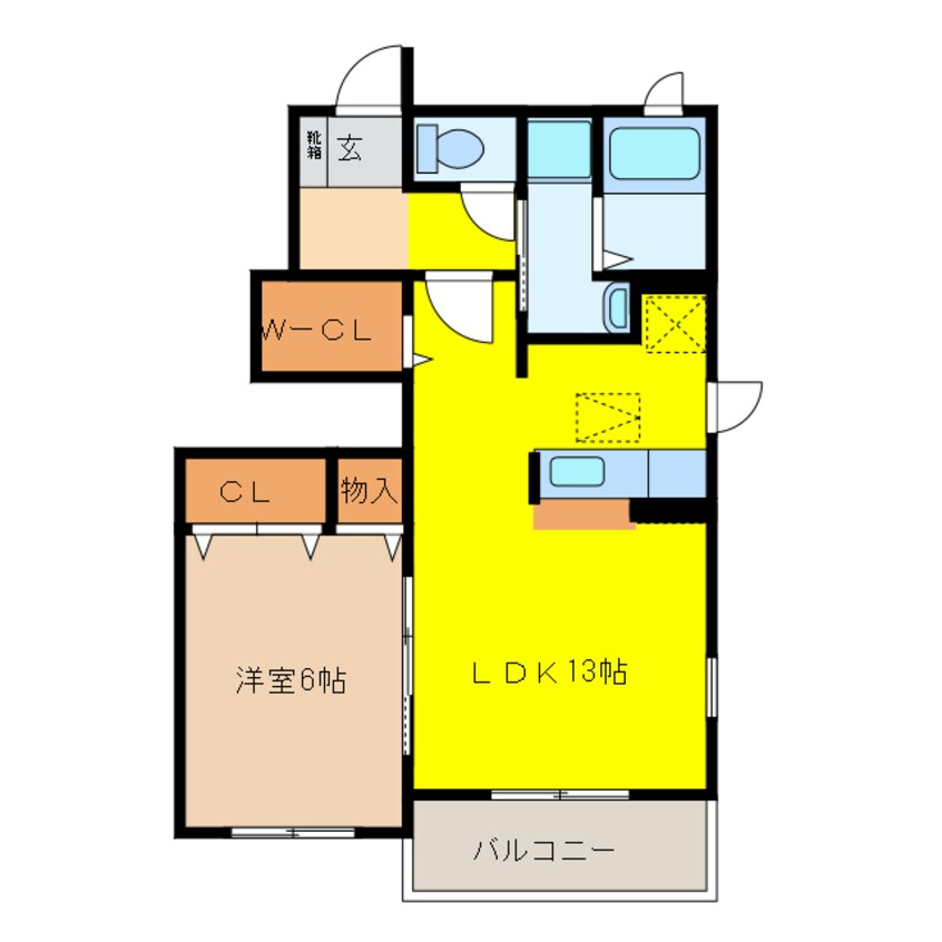 間取図 コートデイジー　Ｂ