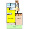 ソリシェール 1LDKの間取り