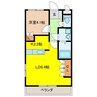 ヴァンベール 1LDKの間取り