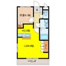 ヴァンベール 1LDKの間取り