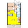 ヴァンベール 1LDKの間取り