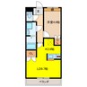 サンライズ朝日 1LDKの間取り