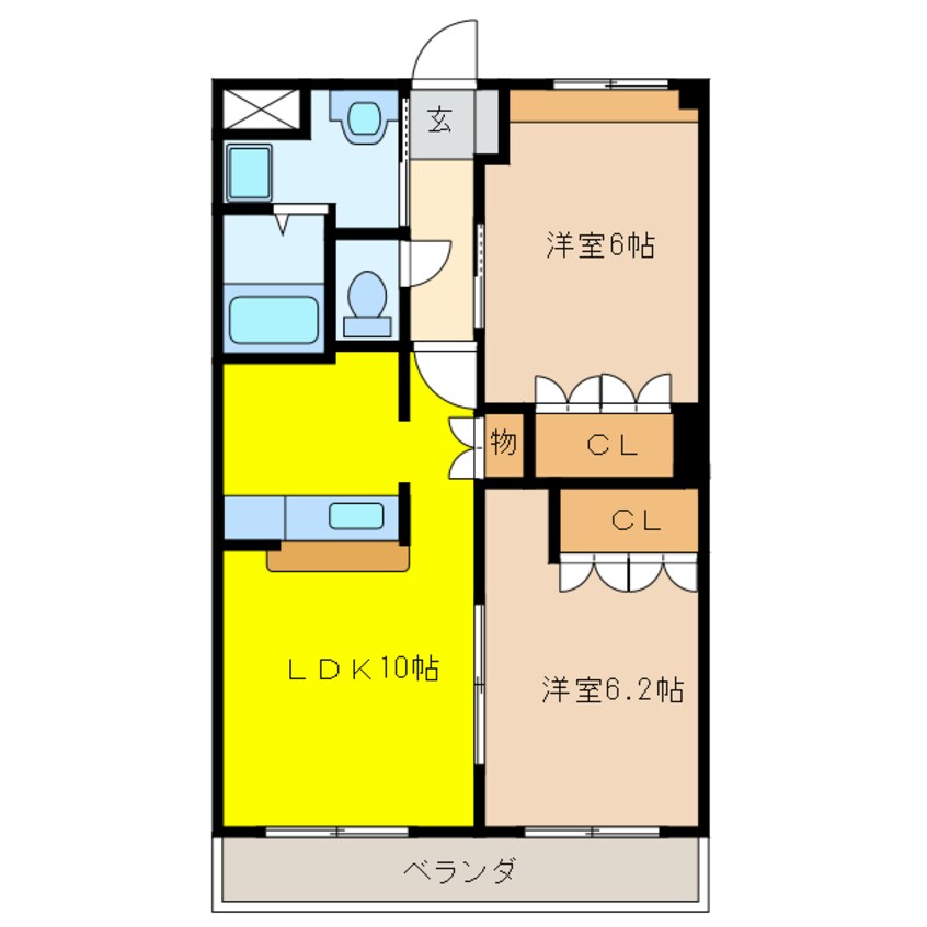 間取図 グランドール・オクダ