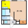 ハイツアミーゴ 1Rの間取り