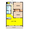 クレールメゾン禾森 2LDKの間取り