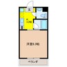 ウランタワー 1Kの間取り